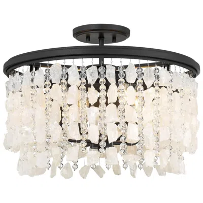 Minka Lavery Shimmering Elegance 4-light Sand Black Semi-flush