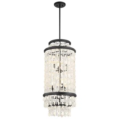 Minka Lavery Shimmering Elegance 6-light Sand Black Foyer Pendant