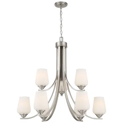 Minka Lavery Shyloh 31 1/2" Wide Brushed Nickel 9-light Chandelier