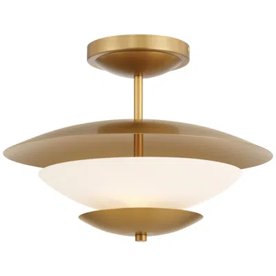 Minka Lavery Solara 3-light 18.25-in Legacy Brass Indoor Semi-flush