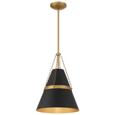 Minka Lavery Springfield 1-light 12-in Brass And Black Pending Lighting