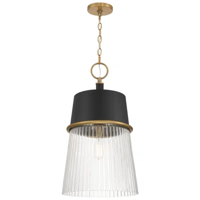 Minka Lavery Stamford 1-light 15-in Legacy Brass And Black Pending Lighting