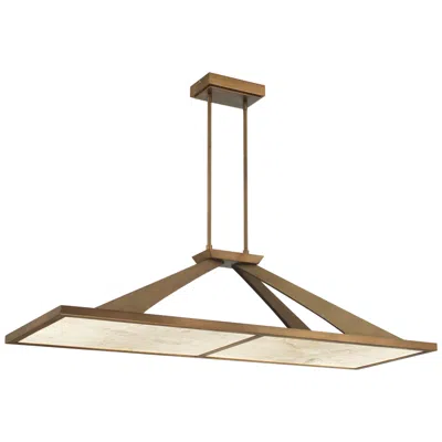 Minka Lavery Stiles Led 48-in Gold Chandelier With Alabaster Shades