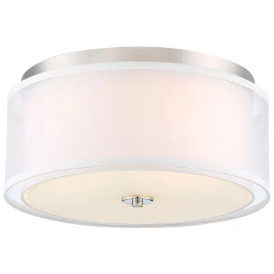 Minka Lavery Studio 5 16" Wide Polished Nickel Drum Ceiling Light