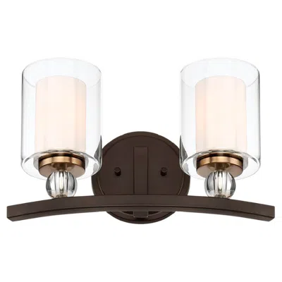 Minka Lavery Studio 5 9" High Painted Bronze 2-light Wall Sconce