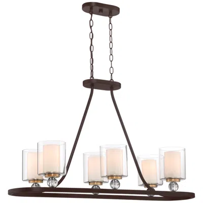 Minka Lavery Studio-5 38" Wide Painted Bronze 6-light Chandelier