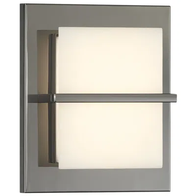 Minka Lavery Tarnos 8" High Gun Metal And Alabaster Ada Led Wall Sconce