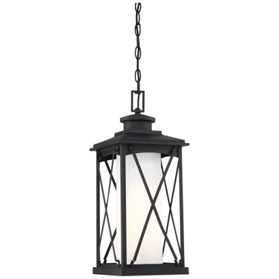 Minka Lavery The Great Outdoors Lansdale 1-light Matte Black Od Hung Lantern