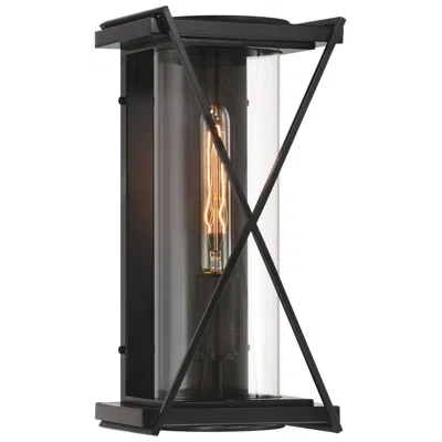 Minka Lavery The Great Outdoors Rockhill 1-light 7.5-in Dark Matte Black Wall Sconce