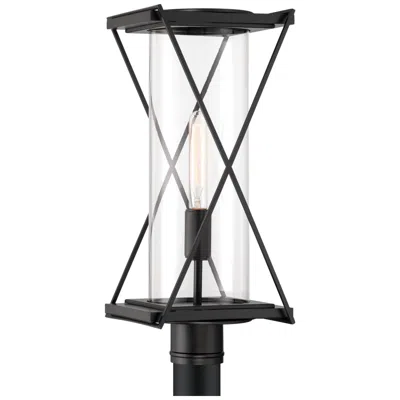 Minka Lavery The Great Outdoors Rockhill 1-light 9.5-in Matte Black Outdoor Post Mount