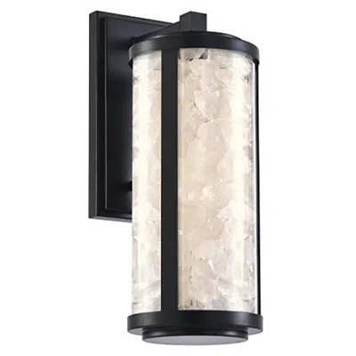 Minka Lavery The Great Outdoors Salt Creek 1-light Led 7.5-in Black Outdoor Wall Sconce
