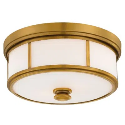 Minka Lavery Trevino 16" Wide Liberty Gold Drum Ceiling Light