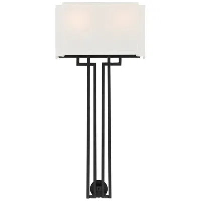 Minka Lavery Upham 26" High Coal And Polished Nickel Wall Torchiere