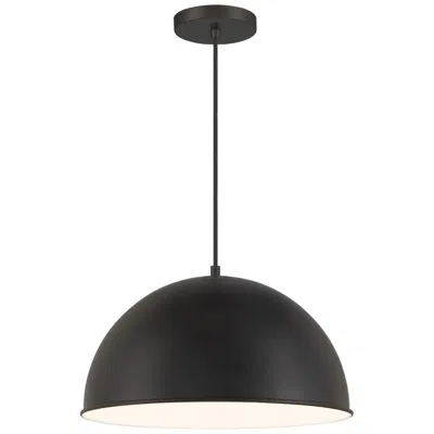 Minka Lavery Vantage 1-light Black Pendant With Black Metal Shade
