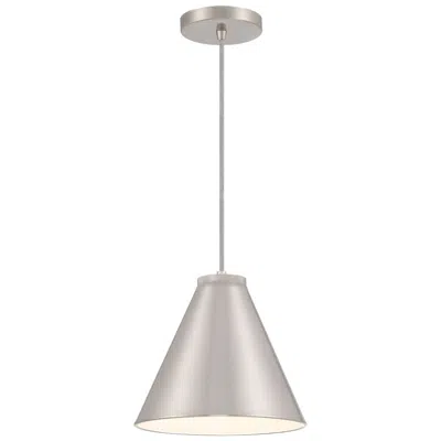 Minka Lavery Vantage 1-light Brushed Nickel Pendant With Brushed Nickel Metal Shade