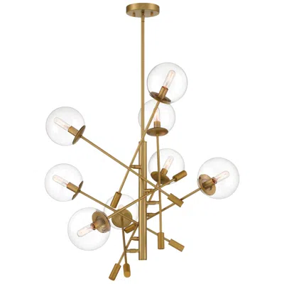 Minka Lavery Vantage Auresa 8-light Soft Brass Cluster Pendant With Glass Shades