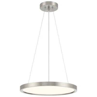 Minka Lavery Vantage Led Brushed Nickel Pendant With White Diffuser