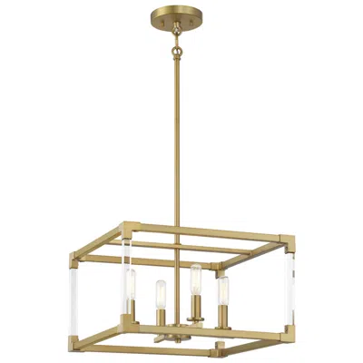 Minka Lavery Vantage Oro District 4-light Soft Brass Pendant