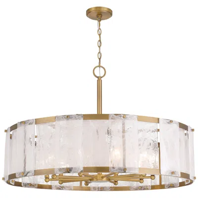 Minka Lavery Veil 36" Wide Legacy Brass Drum Pendant Light