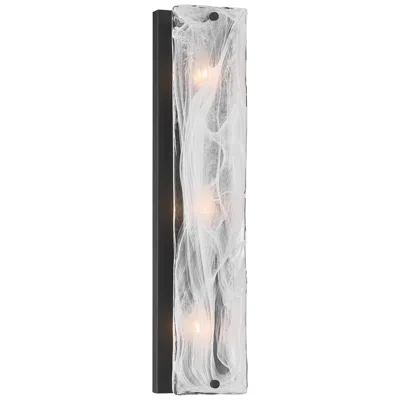 Minka Lavery Veil 3-light 4.75-in Dark Matte Black Vanity Light With Shade