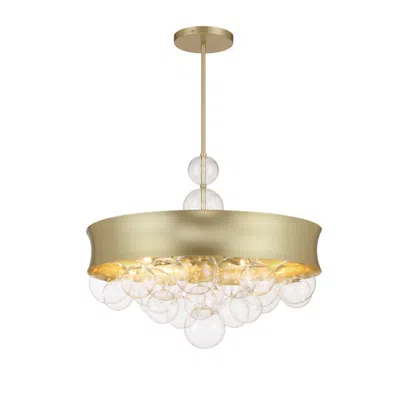 Minka Lavery Verdi Square 26" Wide Soft Gold Pendant Light W/ Clear Glass