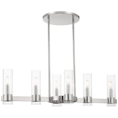 Minka Lavery Vernon Place 42" Wide Chrome 6-light Island Pendant