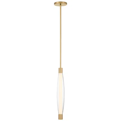 Minka Lavery Verto Led 3-in Legacy Brass Pendant Light With Glass Shade