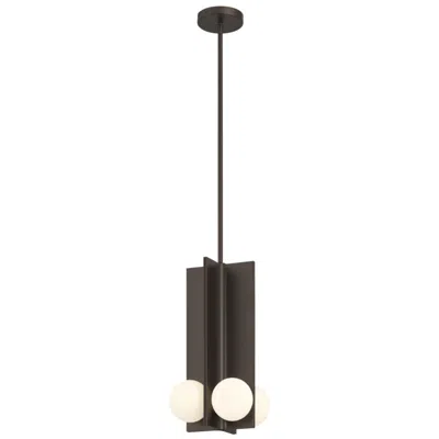 Minka Lavery Vestra Led 10.5-in Dark Bronze Pendant With Etched Opal Shade