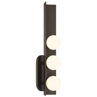 Minka Lavery Vestra Led 5-in Dark Bronze Wall Sconce With Etched Opal Shade