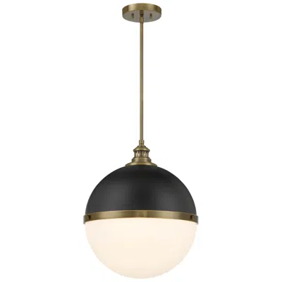 Minka Lavery Vorey 17 1/2"w Coal And Oxidized Aged Brass Pendant Light