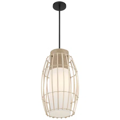 Minka Lavery Watermill 12 1/2" Wide Coal And Wicker Cage Pendant Light