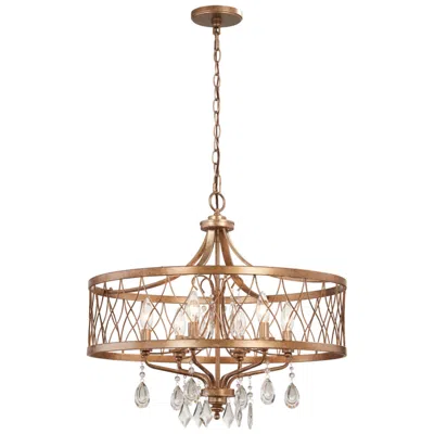 Minka Lavery West Liberty 24" Wide Olympus Gold 6-light Chandelier