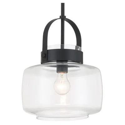 Minka Lavery Wickglow 1-light 11-in Dark Matte Black Pending Lighting