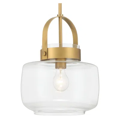 Minka Lavery Wickglow 1-light 11-in Legacy Brass Indoor Pending Lighting