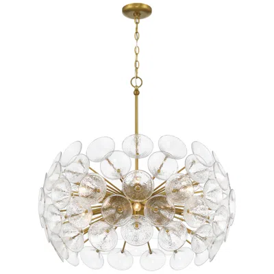 Minka Lavery Winter 10-light 30-in Soft Brass Chandelier With Glass Shades