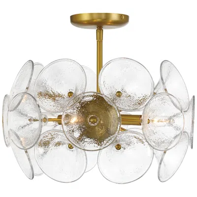 Minka Lavery Winter 16" Wide Soft Brass 4-light Ceiling Light