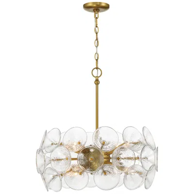 Minka Lavery Winter 8-light 22-in Soft Brass Chandelier With Glass Shades