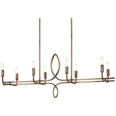Minka Lavery Yorkville 42"w Darkwood W/ Silver Patina 8-light Chandelier