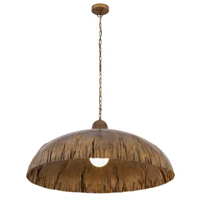Minka Lavery Zinnia 1-light 36-in Antique Brass Pendant With Metal Shade