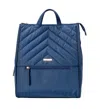 Minkeeblue Convertible Organizational Amber Backpack With Lunch Bag In Royal Blue