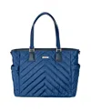 Minkeeblue Convertible Organizational Ella Tote Bag With Lunch Bag In Royal Blue