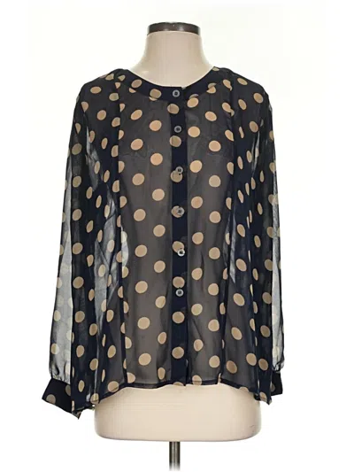 Pre-owned Minkpink 3/4 Sleeve Blouse In Black