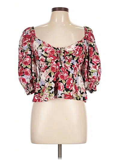 Pre-owned Minkpink 3/4 Sleeve Blouse In Pink