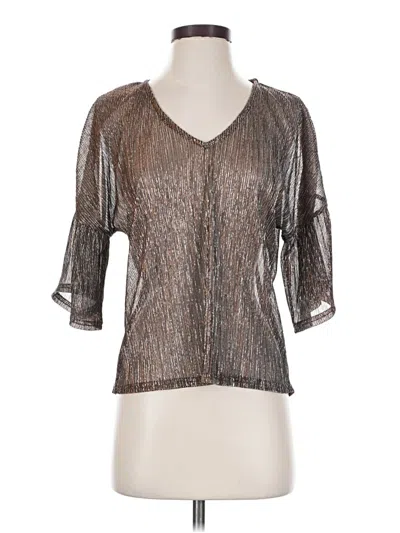 Pre-owned Minkpink 3/4 Sleeve Blouse In Silver