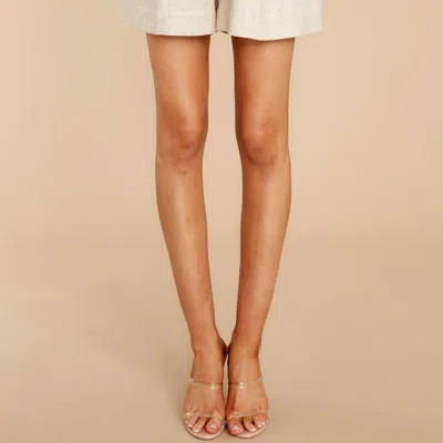 Minkpink Adeyln Tailored Shorts In Natural In Brown
