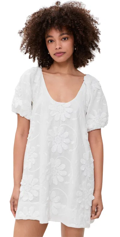 Minkpink Alessia Smock Mini Dress White