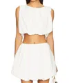 Minkpink Alexa Bubble Crop Top In White