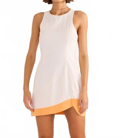 Minkpink Alora Wave Mini Dress In White/ Orange In Neutral