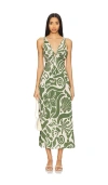 Minkpink Amos Keyhole Midi Dress In 贝壳印花