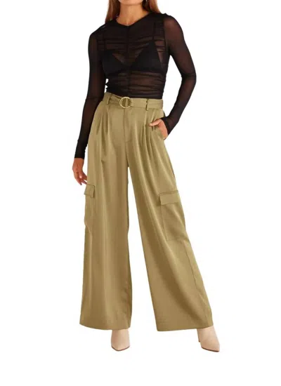Minkpink Anissa Pant In Khaki In Green
